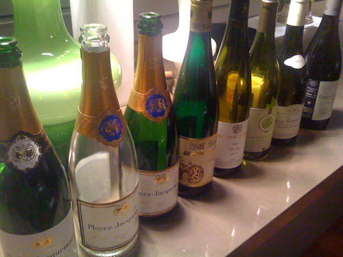 Selection of Wines presented at the Steves Fine Wine European Wine Dinner